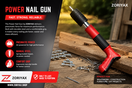 Power Nail Gun – Heavy-Duty Manual Steel Nail Driver for Concrete, Brick & Wood.