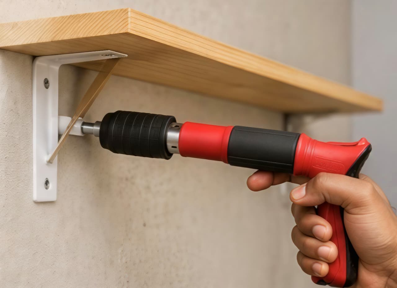 Power Nail Gun – Heavy-Duty Manual Steel Nail Driver for Concrete, Brick & Wood.