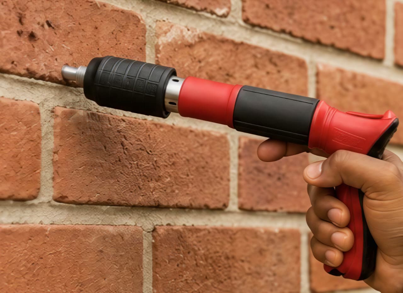 Power Nail Gun – Heavy-Duty Manual Steel Nail Driver for Concrete, Brick & Wood.