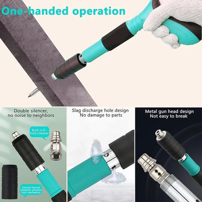 Power Nail Gun – Heavy-Duty Manual Steel Nail Driver for Concrete, Brick & Wood.